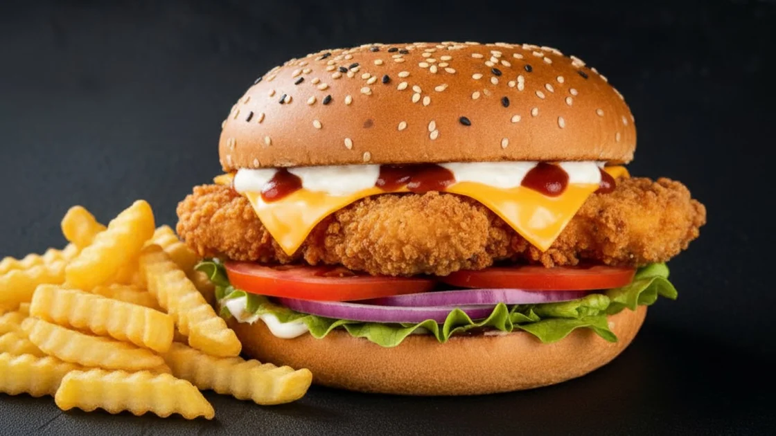 Chicken Burger with Chips